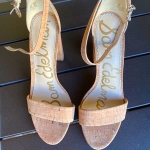 Sam Edelman Yaro Cork Heel Sandals